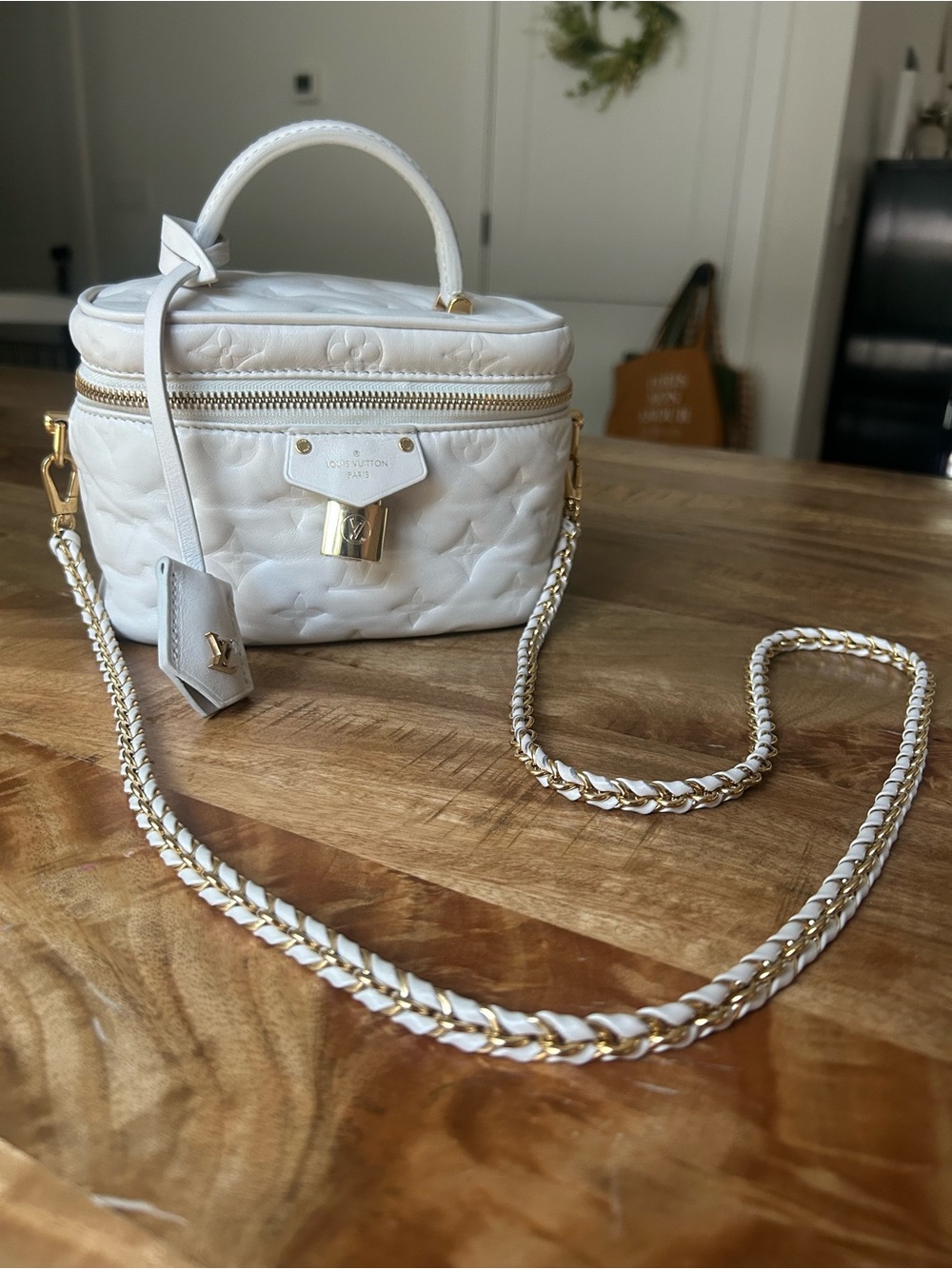 Louis Vuitton White Vanity PM Coussin bag